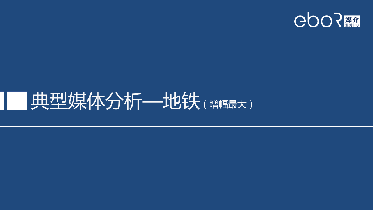 2.1典型媒体分析—地铁（增幅最大）